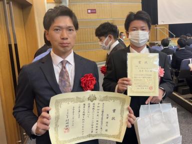 国家検定シーリング防水工事作業で弊社2名が表彰されました！